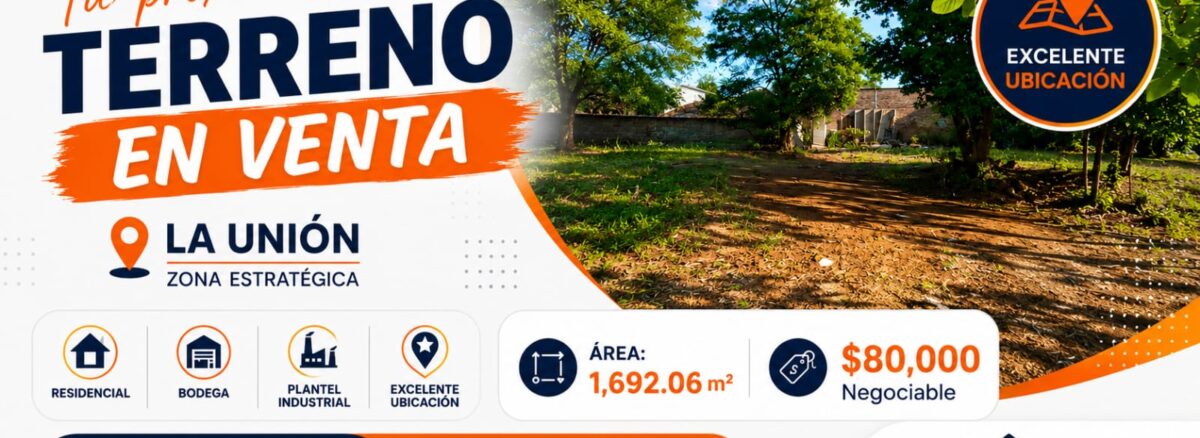 Terreno en venta La Unión