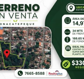 Terreno en venta Tonacatepeque