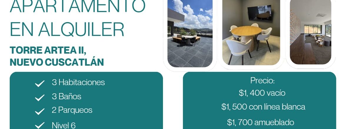 Apartamento en alquiler Torre Artea II A estrenar