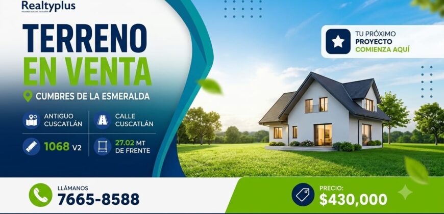 Terreno en venta Antiguo Cuscatlán