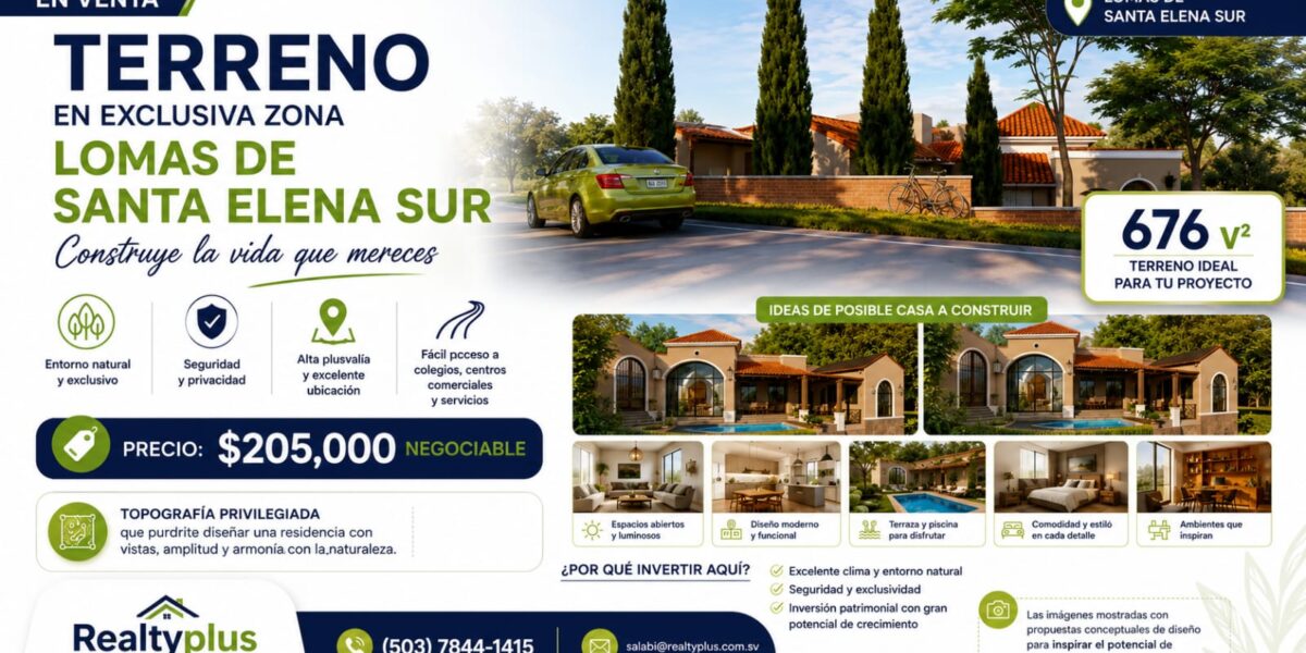 Terreno en venta Lomas de Santa Elena Sur